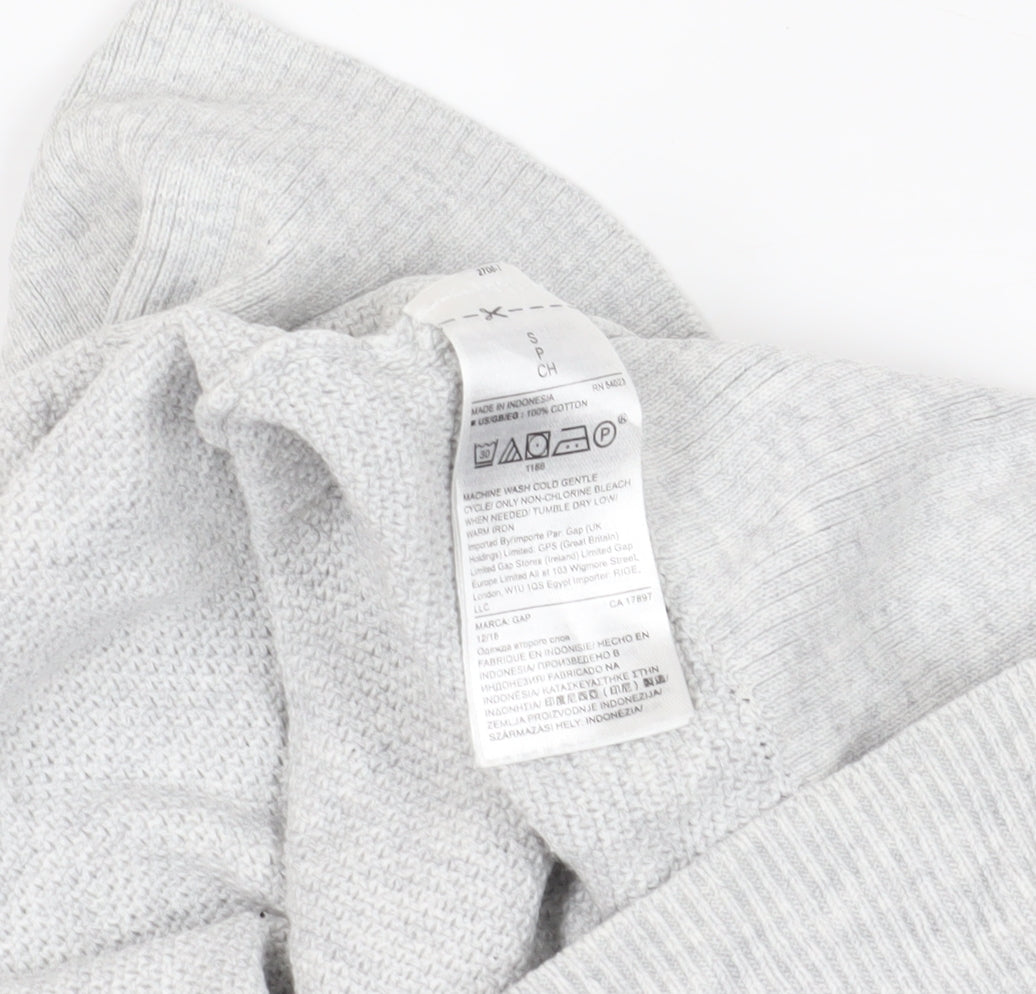 Gap Grey V-Neck Pullover Jumper, Size S