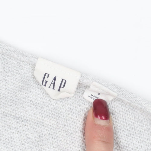 Gap Grey V-Neck Pullover Jumper, Size S