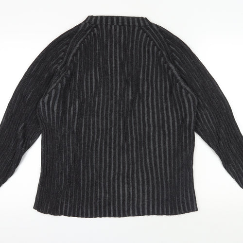 Tom Wolfe Black Striped Pullover Jumper, Size L