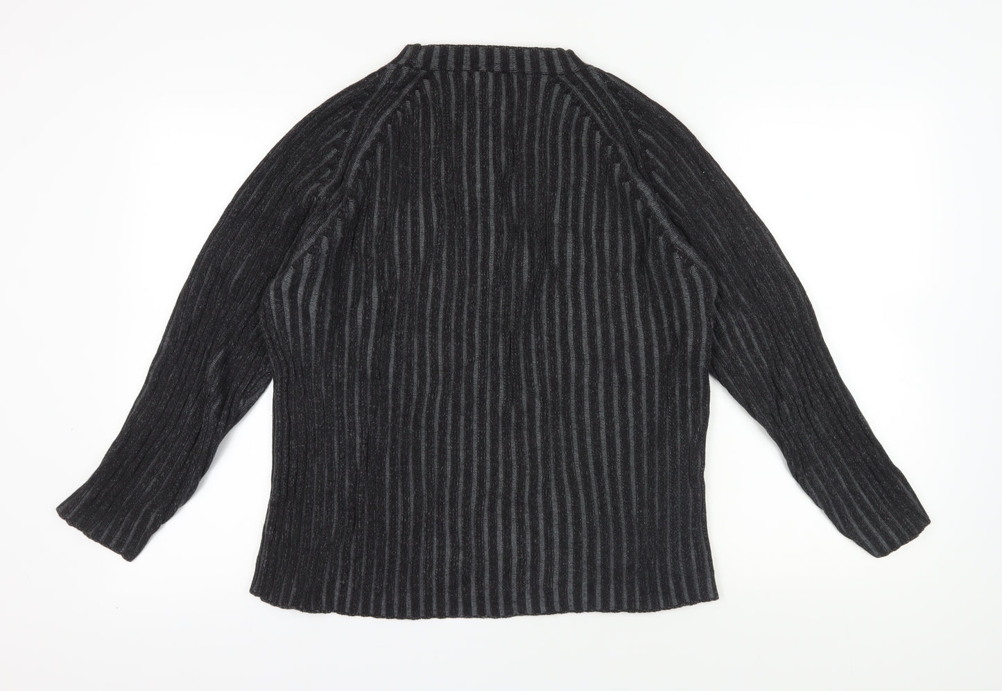 Tom Wolfe Black Striped Pullover Jumper, Size L