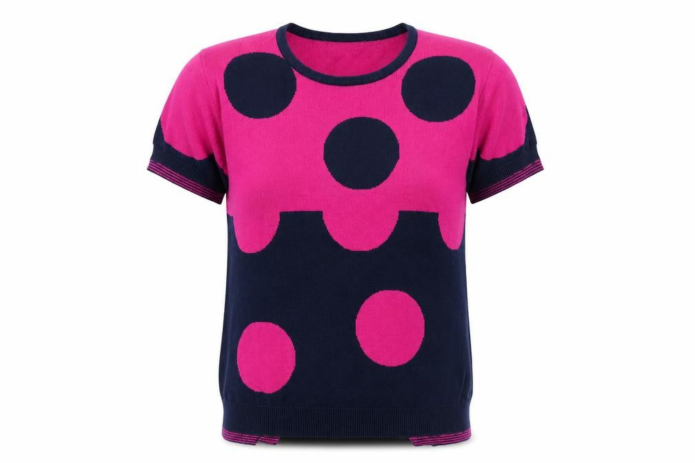 Front view of Nikos Nicolaou Multicoloured Polka Dot Jumper M