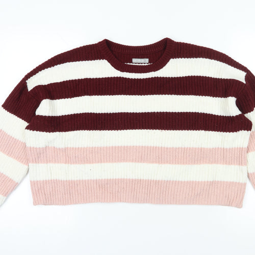 6IXTY8IGHT Multicoloured Striped Knit Jumper - M