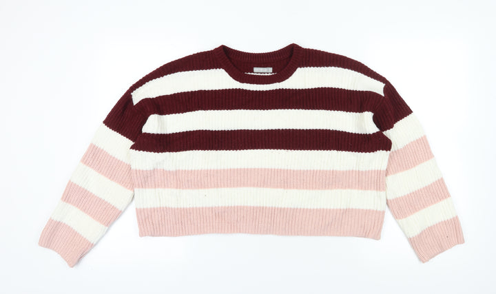6IXTY8IGHT Multicoloured Striped Knit Jumper - M