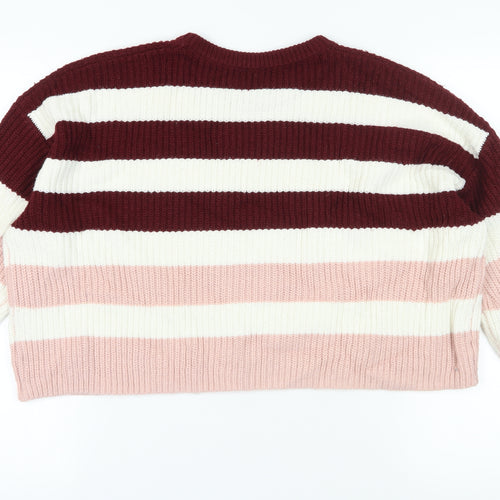 6IXTY8IGHT Multicoloured Striped Knit Jumper - M