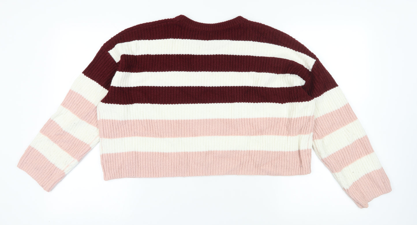 6IXTY8IGHT Multicoloured Striped Knit Jumper - M
