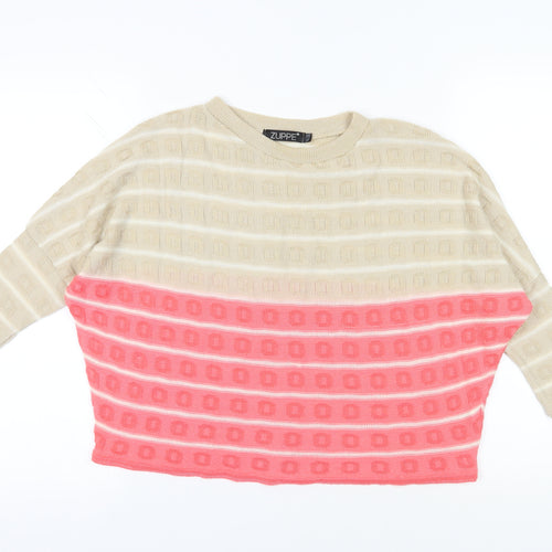 Zuppe Multicoloured Striped Pullover Jumper Size S