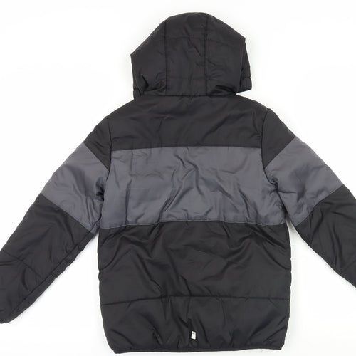 Regatta Boys Black Grey Puffer Jacket 9-10 Years