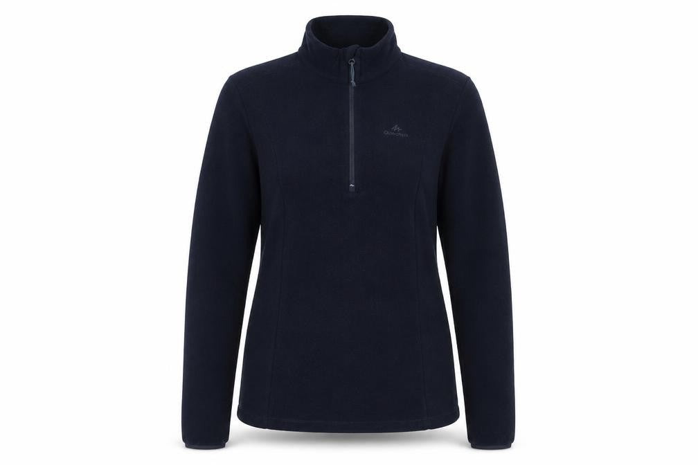 Front view of Decathlon Blue Women's Fleece Pullover Sweatshirt S