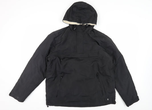 Brandit Black Anorak Jacket S Fleece Lined