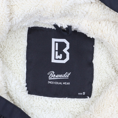 Brandit Black Anorak Jacket S Fleece Lined