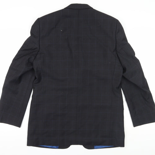 Magee Black Plaid Blazer, Size 39.5
