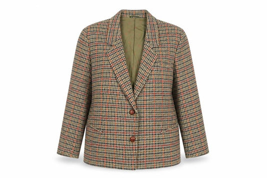 Front view of St Michael Multicoloured Wool Blazer, size 12
