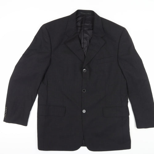 Pierre Cardin Black Wool Blazer, Size 40, Formal Men's Jacket