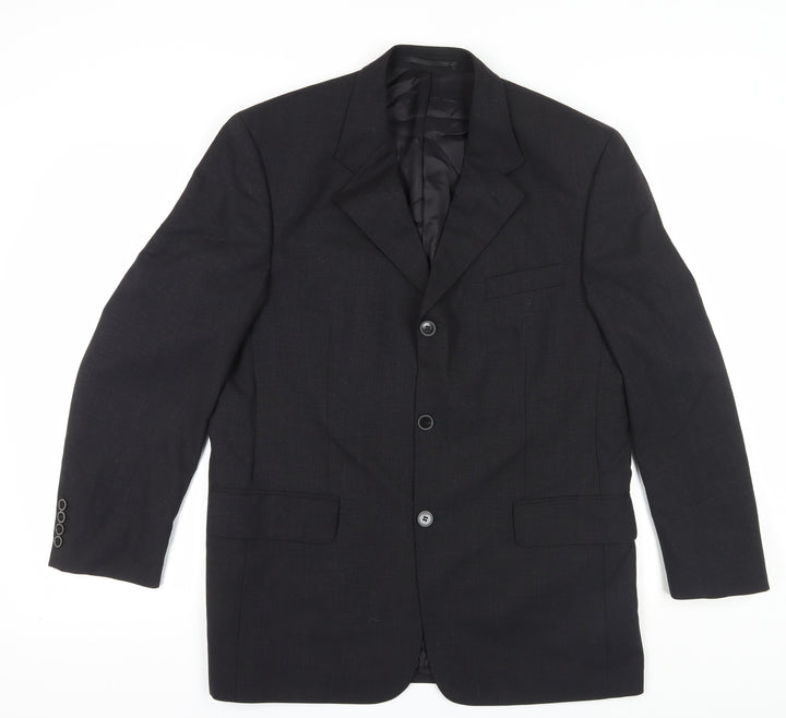 Pierre Cardin Black Wool Blazer, Size 40, Formal Men's Jacket