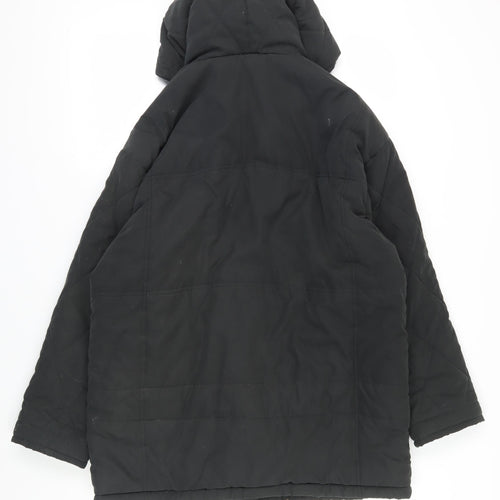 Cotton Traders Women's Black Puffer Jacket, Size 14/16