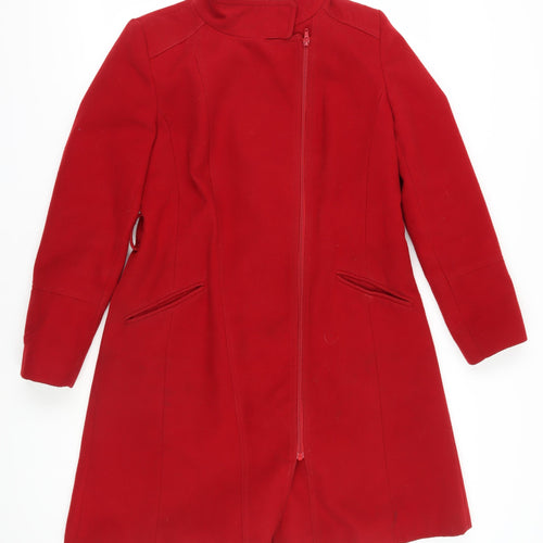 Debenhams Women's Red Long Overcoat, Size 14