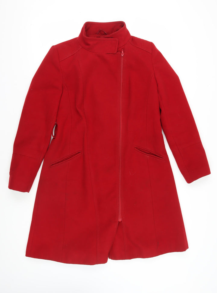 Debenhams Women's Red Long Overcoat, Size 14