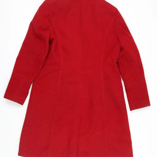 Debenhams Women's Red Long Overcoat, Size 14
