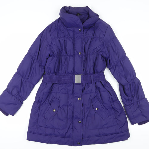 Marks and Spencer Women's Purple Puffer Jacket, M