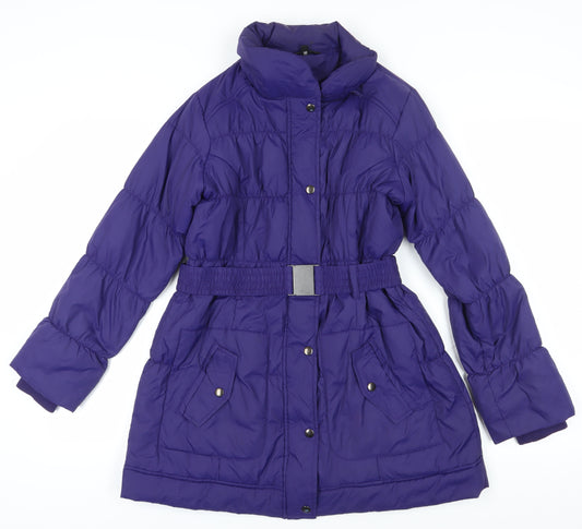 Marks and Spencer Women's Purple Puffer Jacket, M