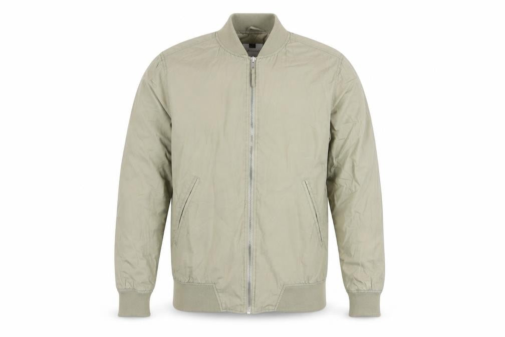 Front view of Topman Green Bomber Jacket Men's, size S, Casual