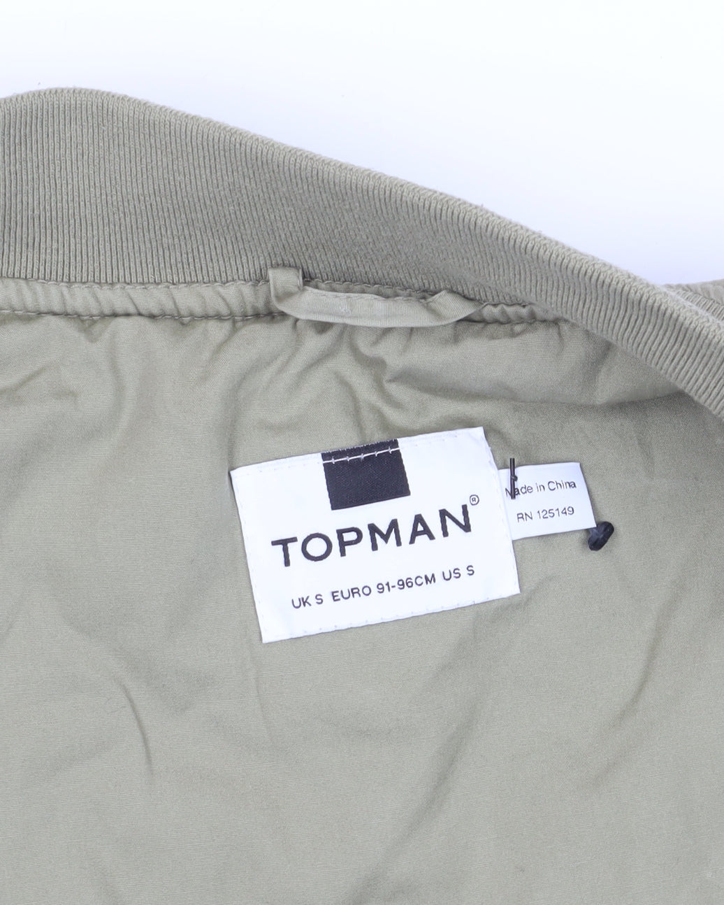 Topman Green Bomber Jacket Men's Size S Casual