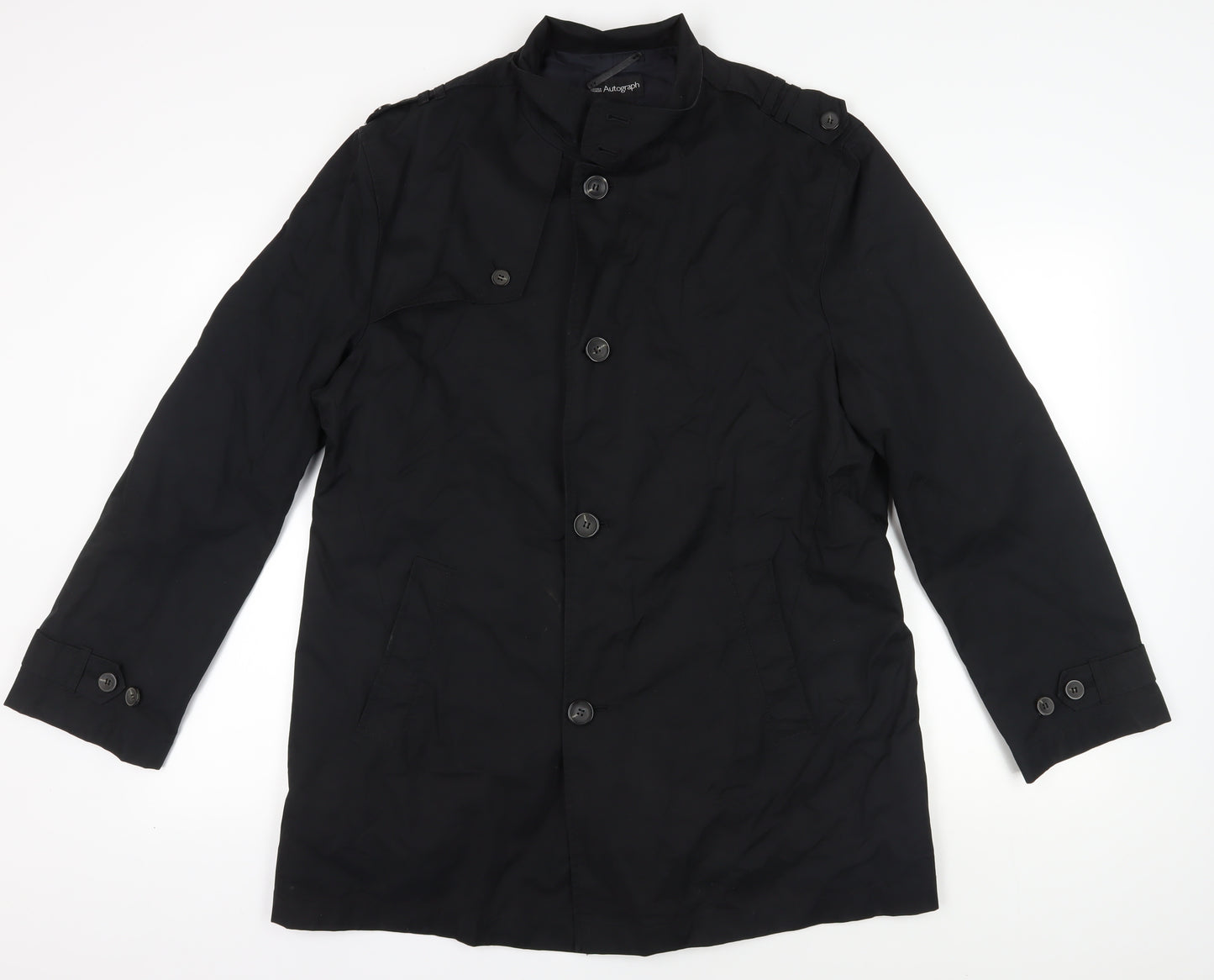 Marks & Spencer Men's Black Trench Coat L