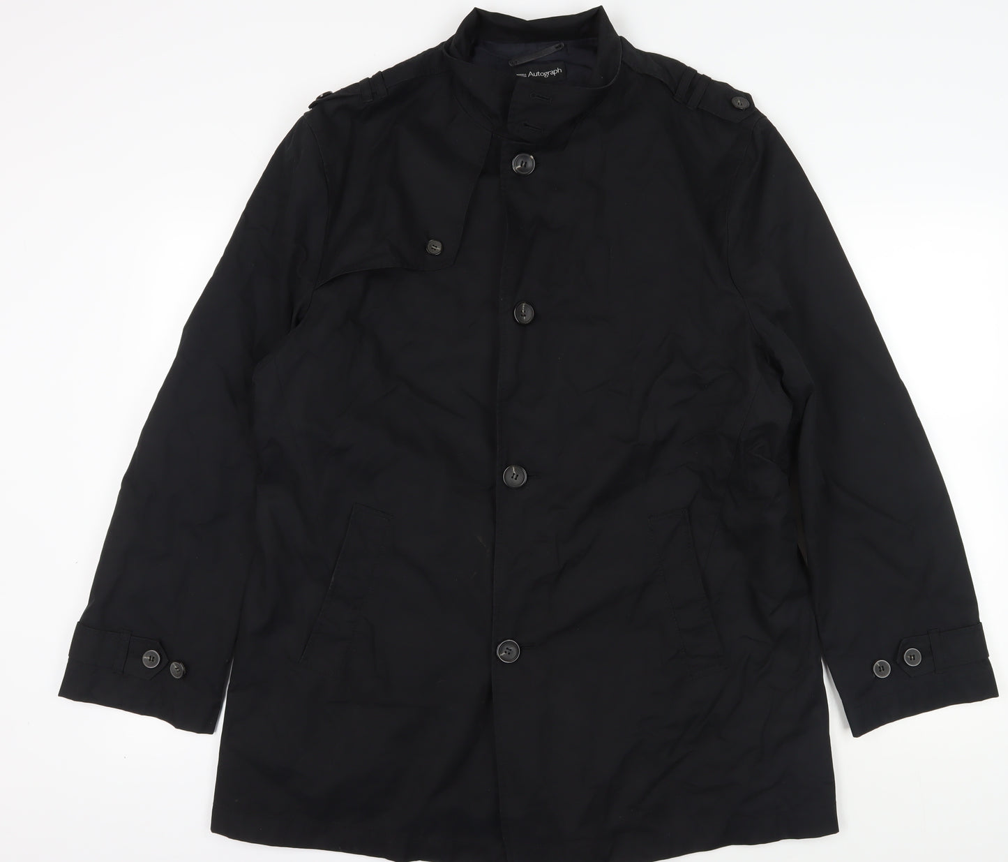 Marks & Spencer Men's Black Trench Coat L