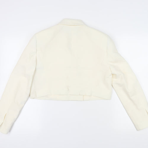 Zara Women's Ivory Cropped Blazer, M, Spring Jacket