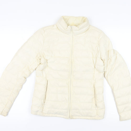 Uniqlo Women's Ivory Puffer Jacket M Winter Casual