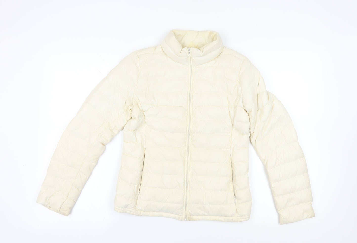 Uniqlo Women's Ivory Puffer Jacket M Winter Casual