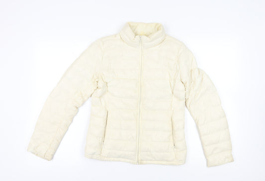 Uniqlo Women's Ivory Puffer Jacket M Winter Casual