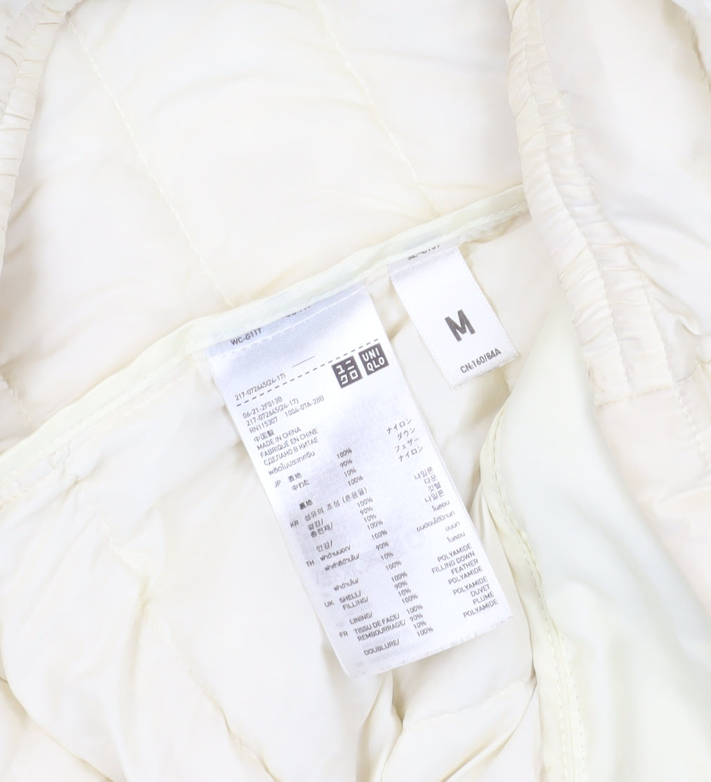 Uniqlo Women's Ivory Puffer Jacket M Winter Casual