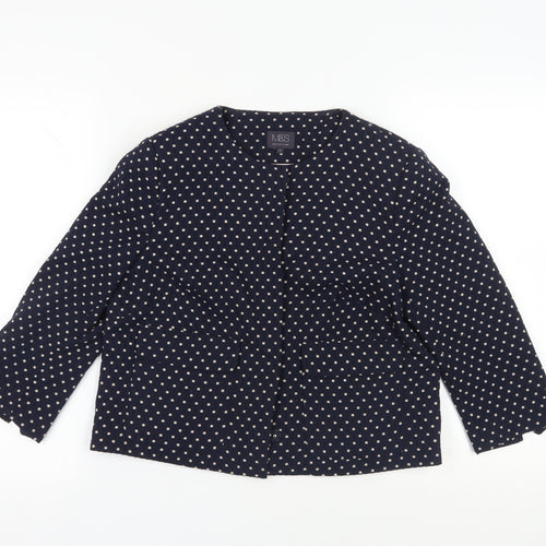 Marks & Spencer Polka Dot Suit Jacket, Size 12, Black