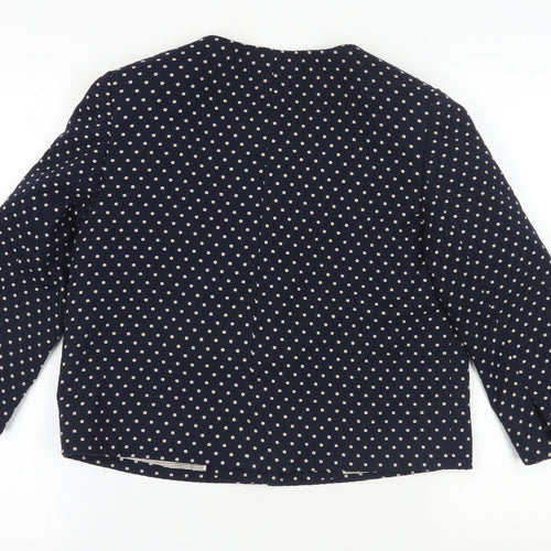 Marks & Spencer Polka Dot Suit Jacket, Size 12, Black