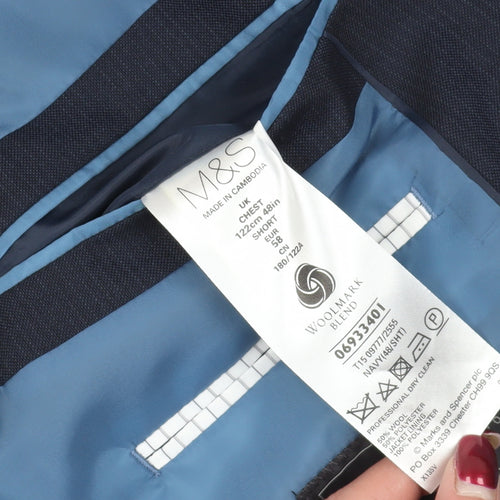 Marks and Spencer Men's Blue Blazer XL
