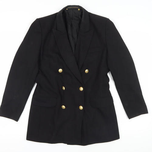 Marks and Spencer Women's Black Wool Blazer UK 10