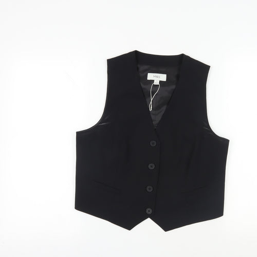Marks and Spencer Women's Black Suit Waistcoat Size 14