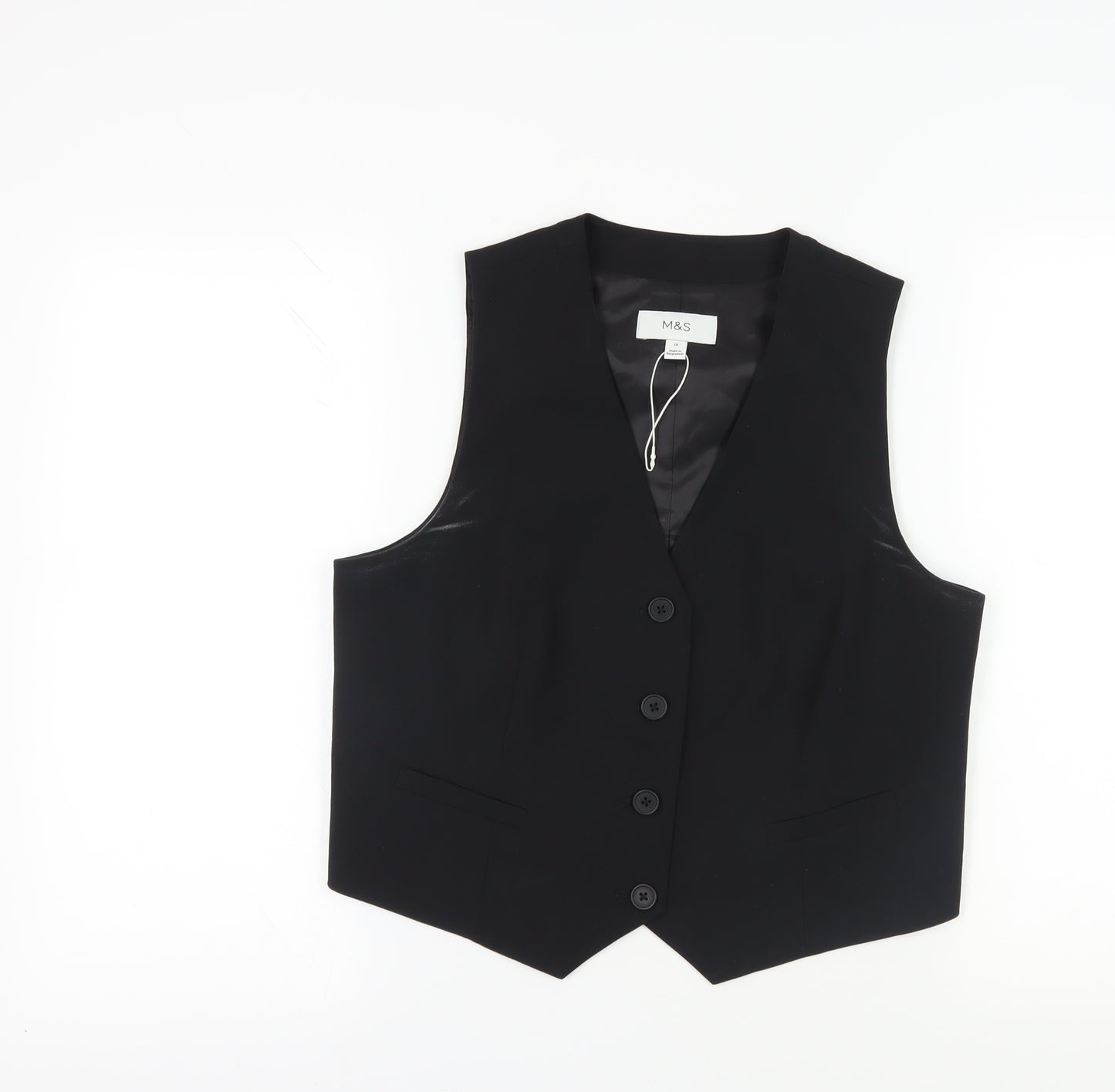 Marks and Spencer Women's Black Suit Waistcoat Size 14