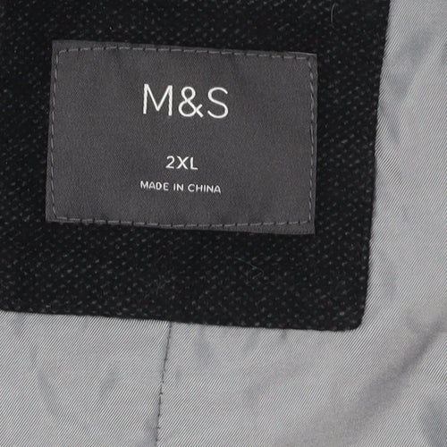 Marks & Spencer Men's Black Military Jacket 2XL