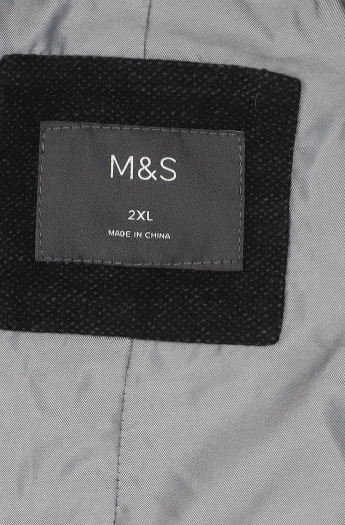 Marks & Spencer Men's Black Military Jacket 2XL