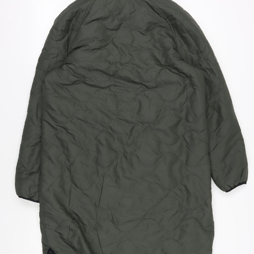 Marks & Spencer Green Hooded Puffer Coat Size 10 Women