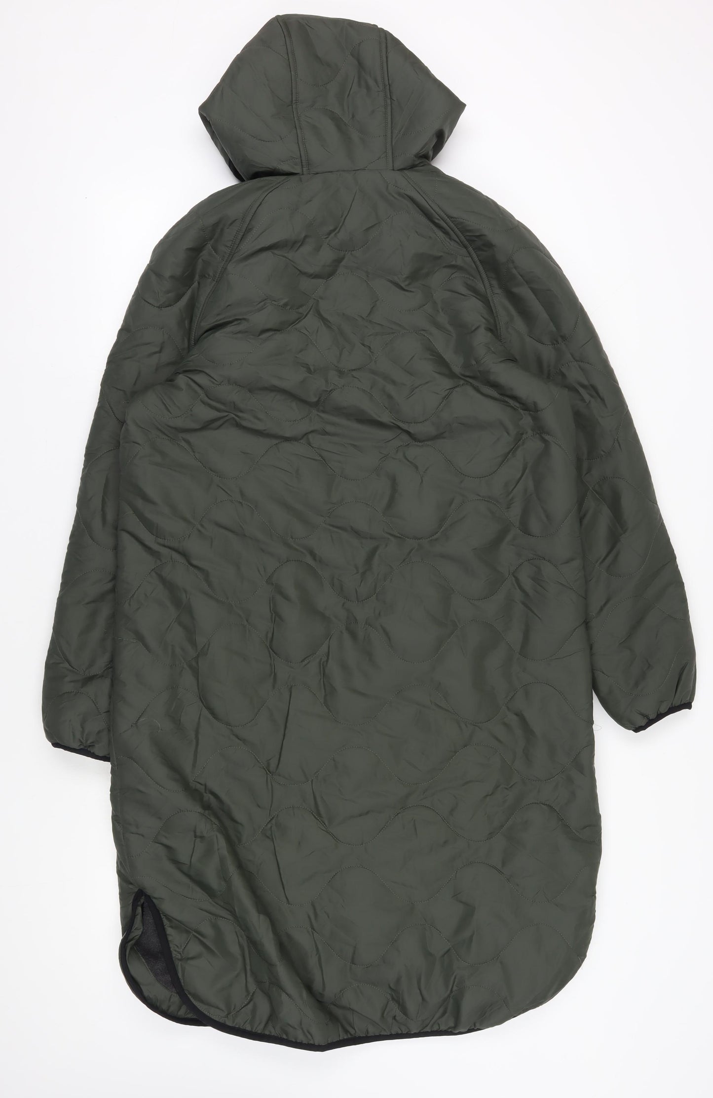 Marks & Spencer Green Hooded Puffer Coat Size 10 Women