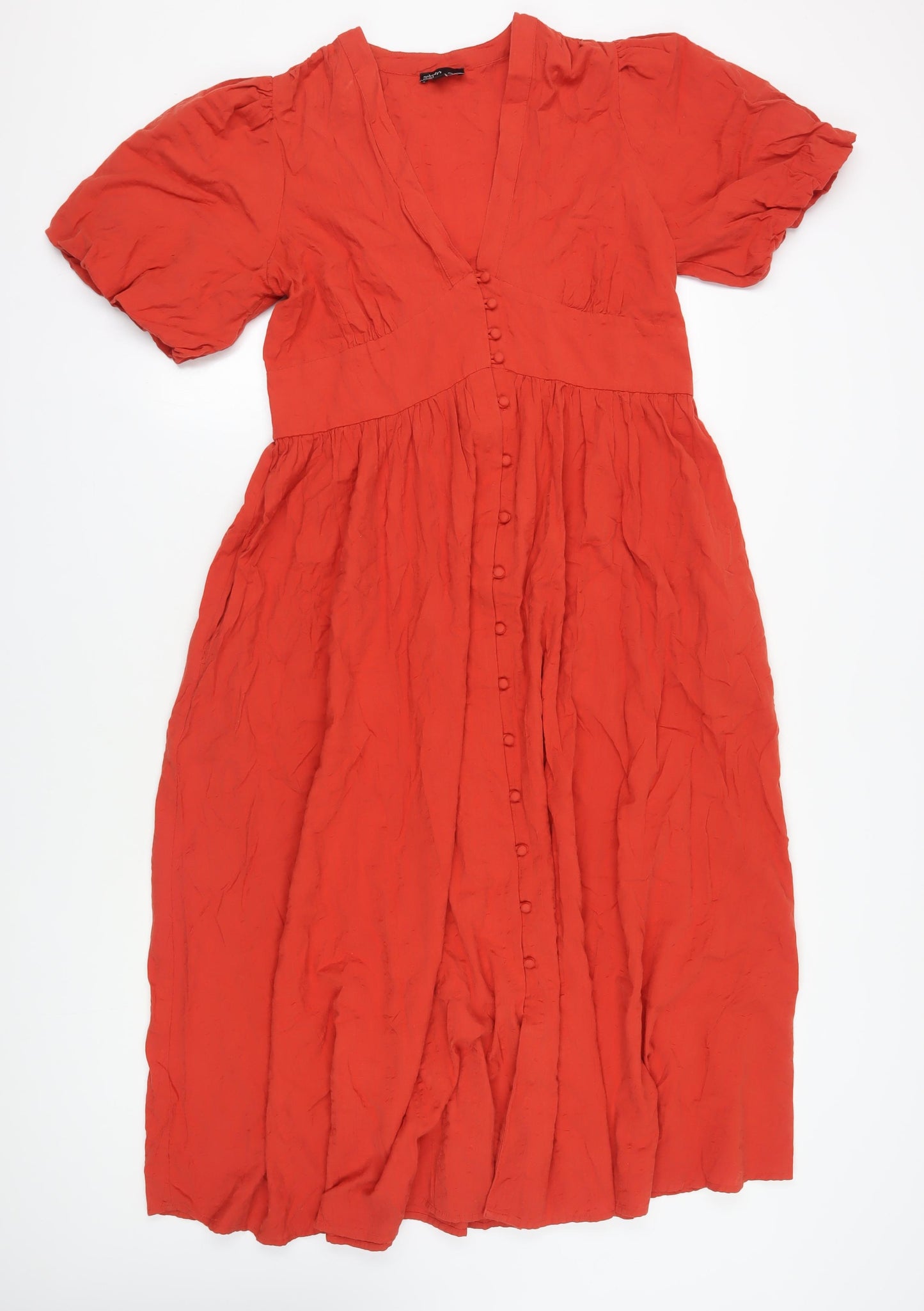 Nobody's Child Red A-Line Midi Dress, Size 14