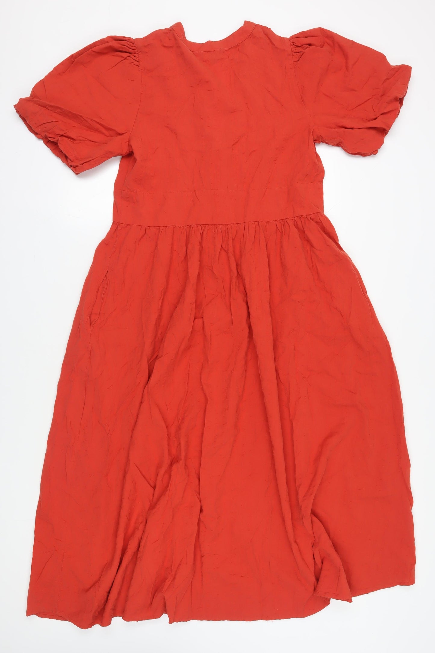 Nobody's Child Red A-Line Midi Dress, Size 14