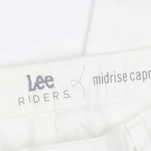 Lee Women's White Capri Jeans Size 16 Stretch Denim