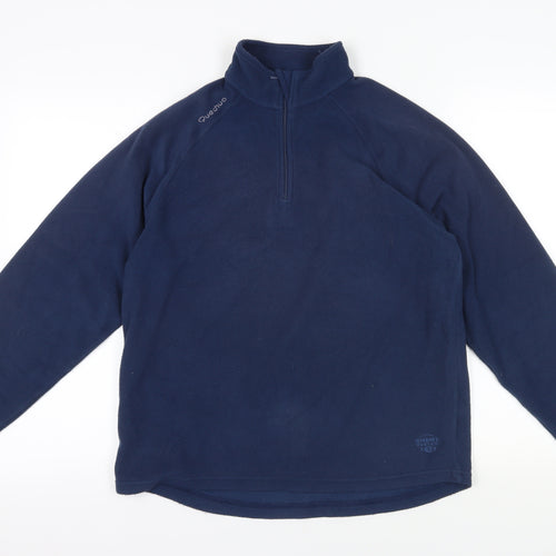 Decathlon Blue Men's 1/4 Zip Fleece Sweatshirt M