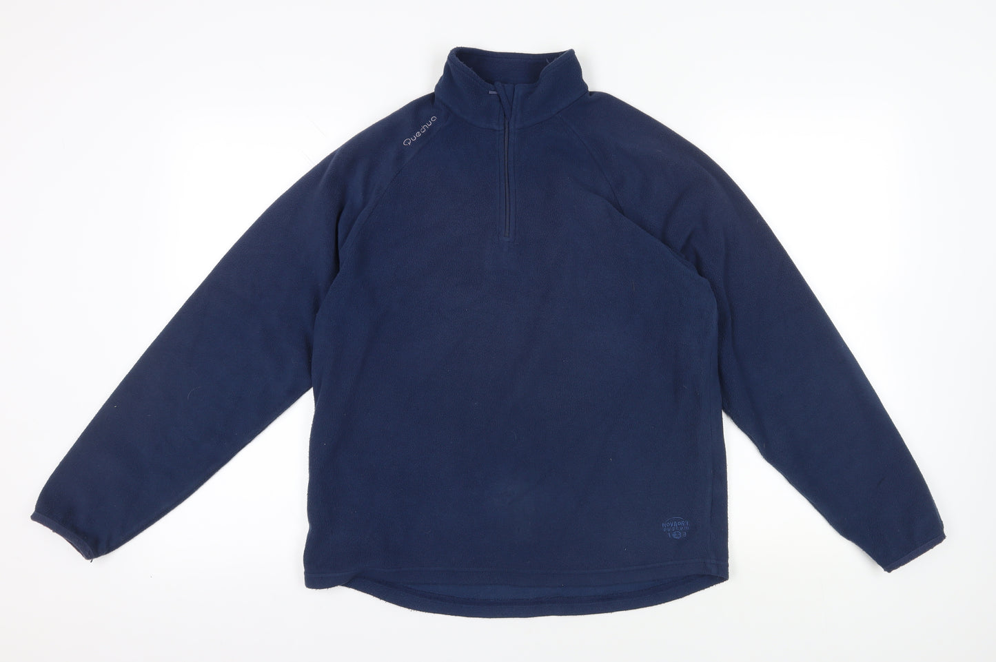 Decathlon Blue Men's 1/4 Zip Fleece Sweatshirt M