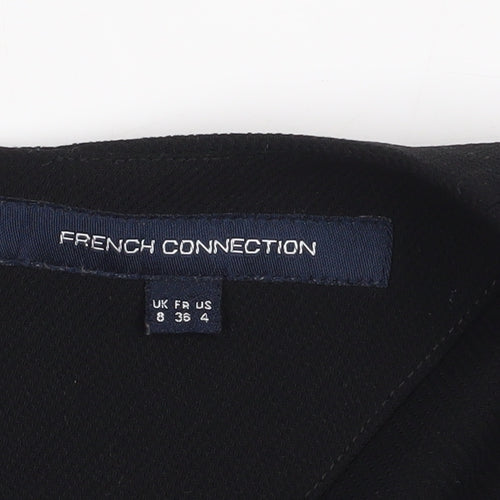 French Connection Women's Black Cropped Blouse, Size 8