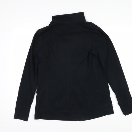Liz Lange Womens Black Cotton Full Zip Sweatshirt Size L Zip